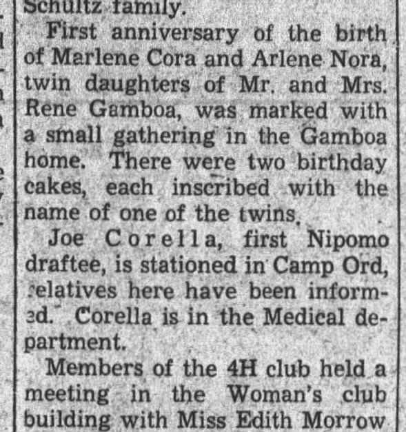 Clipping from Santa Maria Times